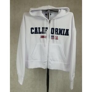 Harper Ivy Womens Size Large Sweatshirt Hoodie California USA Hoodie White NWT